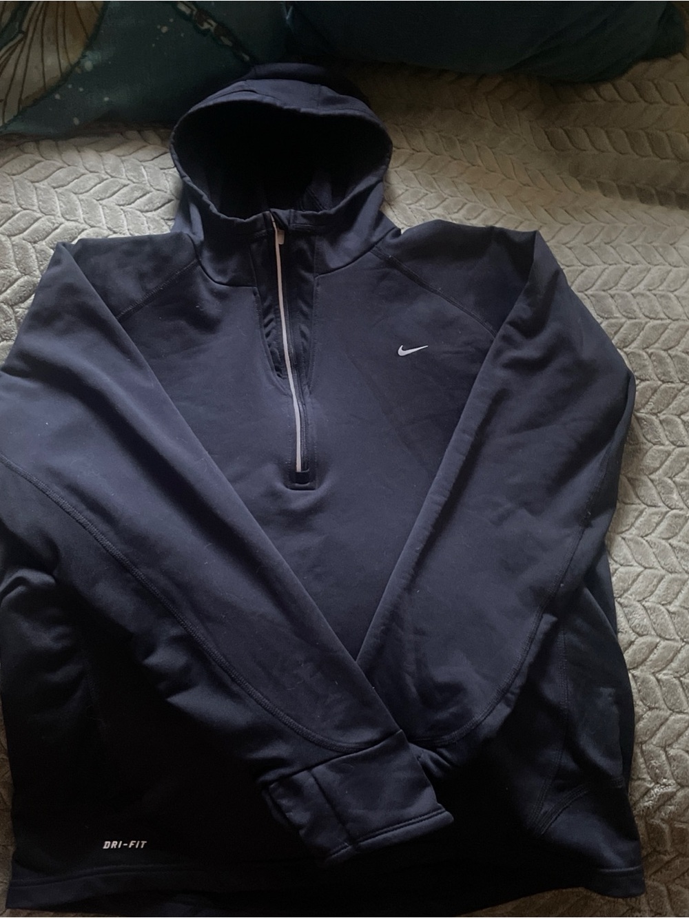 Nike Black Dri-FIT Pullover Hoodie with Swoosh
